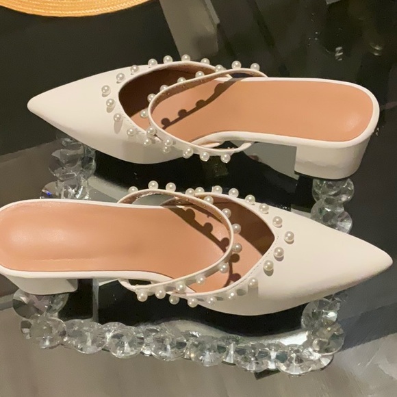 *HOST PICK* NWOT Faux Pearl Mule Pumps - Size 8.5 (European Size 39) - Picture 12 of 14